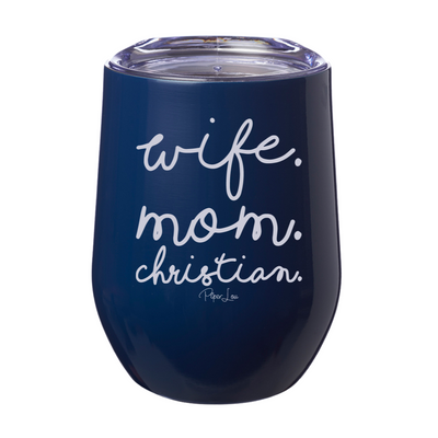 Wife Mom Christian 12oz Stemless Wine Cup