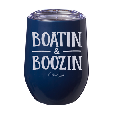 Boatin and Boozin 12oz Stemless Wine Cup