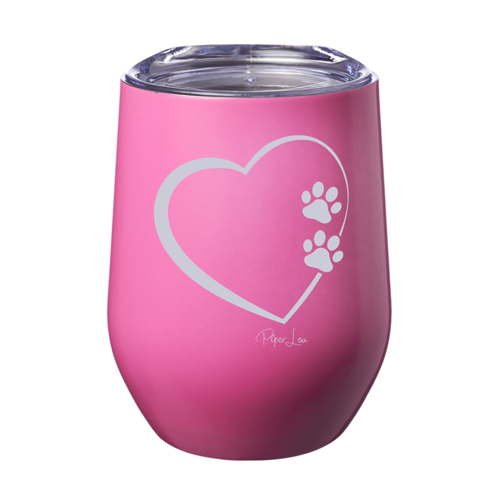 Paw Heart 12oz Stemless Wine Cup