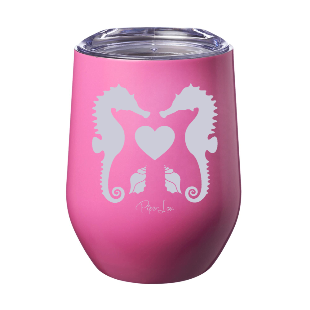 Seahorse Heart 12oz Stemless Wine Cup