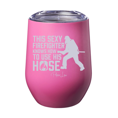 This Sexy Firefighter Knows How To Use His Hose 12oz Stemless Wine Cup