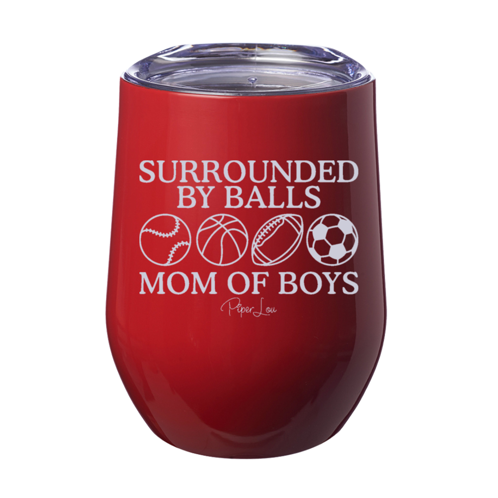 Surrounded By Balls 12oz Stemless Wine Cup