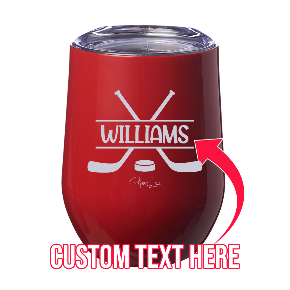 (CUSTOM) Name Hockey 12oz Stemless Wine Cup