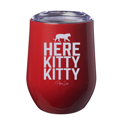 Here Kitty Kitty 12oz Stemless Wine Cup