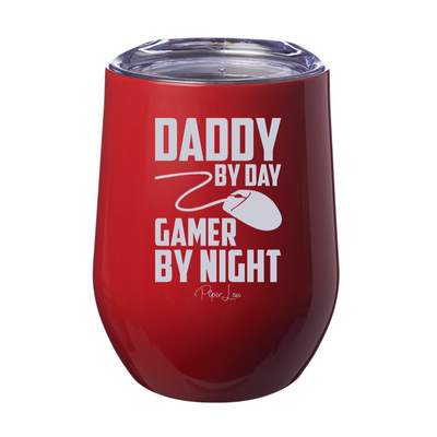 Daddy By Day Gamer By Night 12oz Stemless Wine Cup