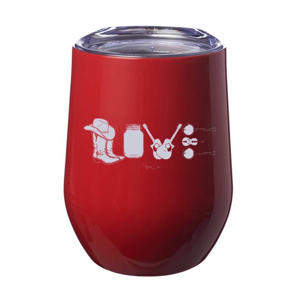 Country Music Love Laser Etched Tumbler