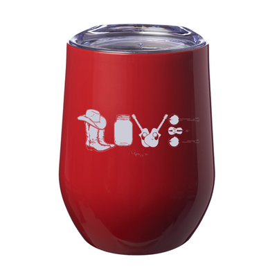 Country Music Love 12oz Stemless Wine Cup