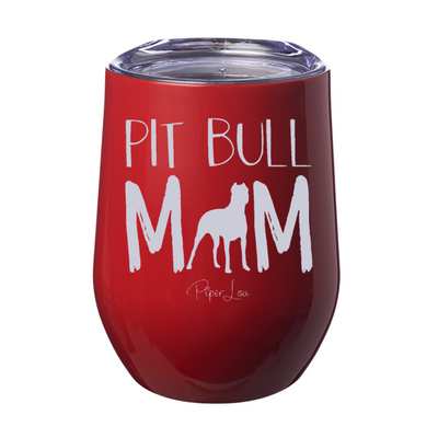 Pit Bull Mom 12oz Stemless Wine Cup