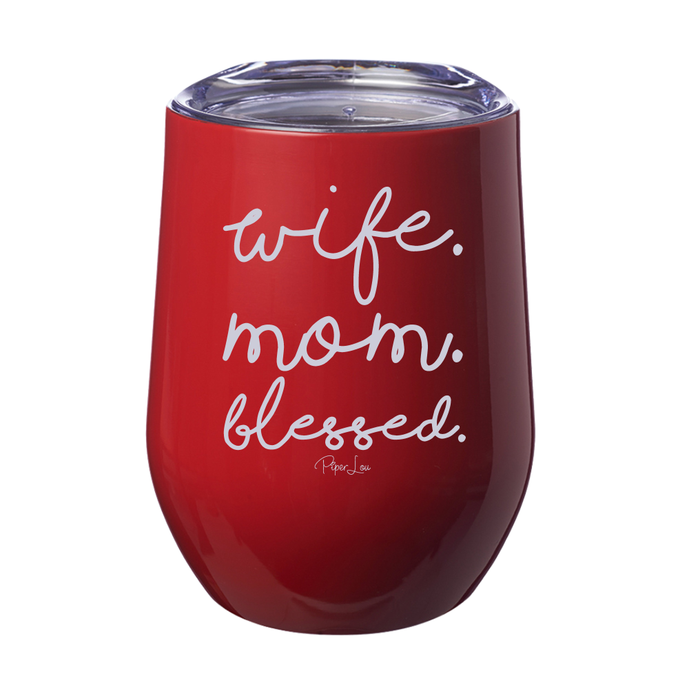 Wife Mom Blessed Laser Etched Tumbler