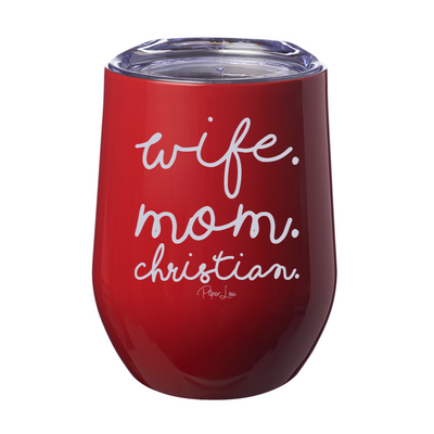 Wife Mom Christian 12oz Stemless Wine Cup