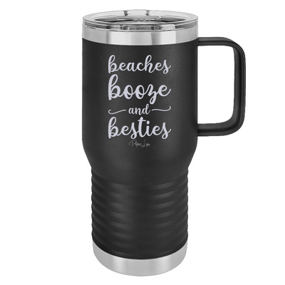 Beaches Booze And Besties 20oz Travel Mug