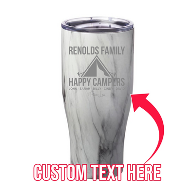Family Of Happy Campers (CUSTOM) Laser Etched Tumbler