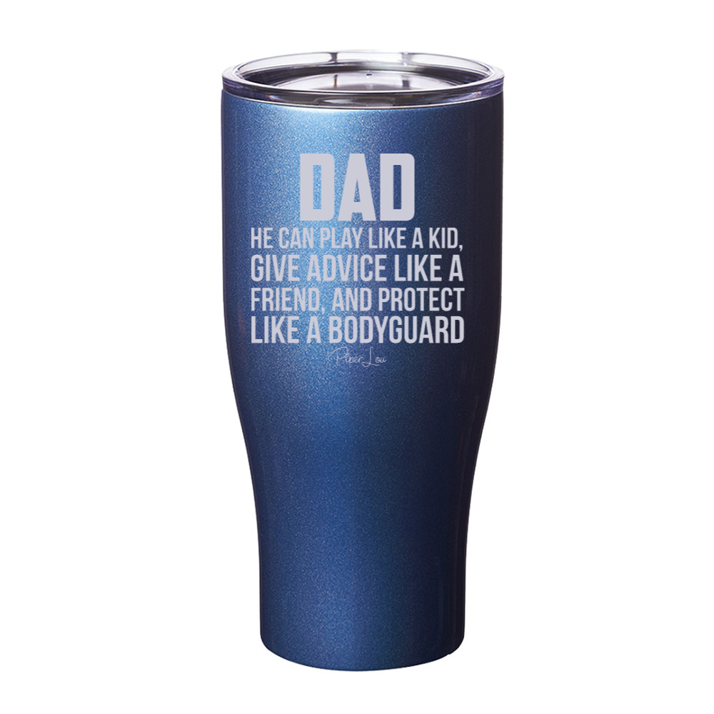 Dad He Can Play Like A Kid Laser Etched Tumbler