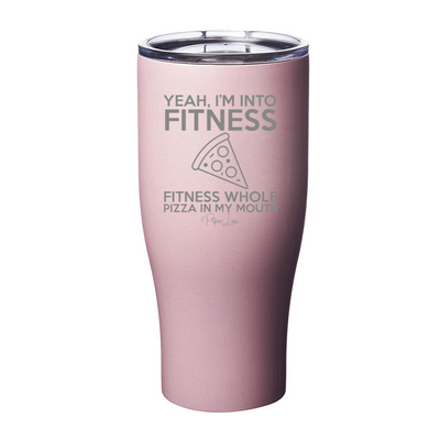 Fitness Whole Pizza In My Mouth Laser Etched Tumbler
