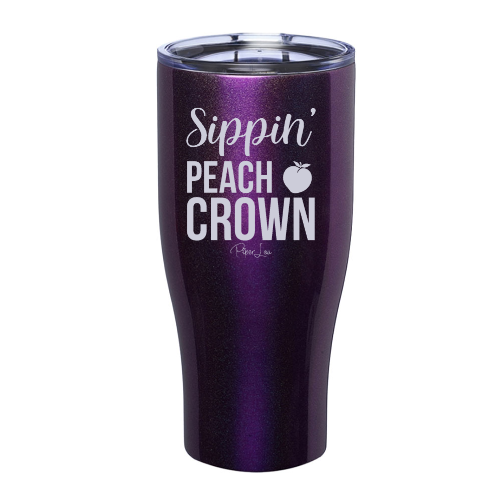 Sippin' Peach Crown Laser Etched Tumbler