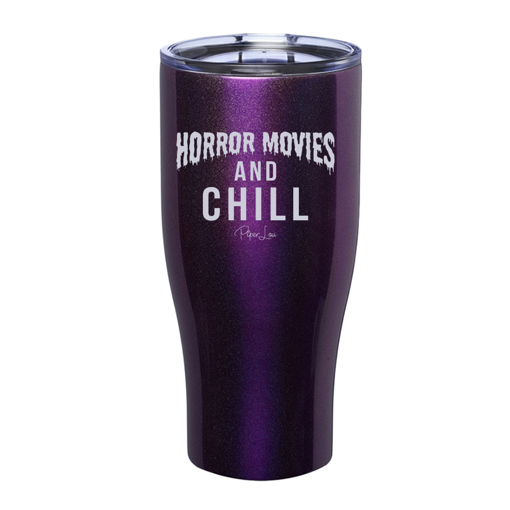 Horror Movies And Chill Laser Etched Tumbler