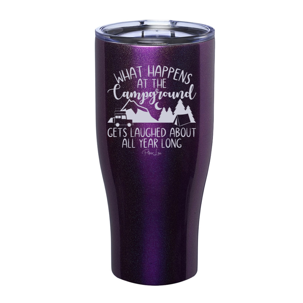 What Happens At The Campground Laser Etched Tumbler