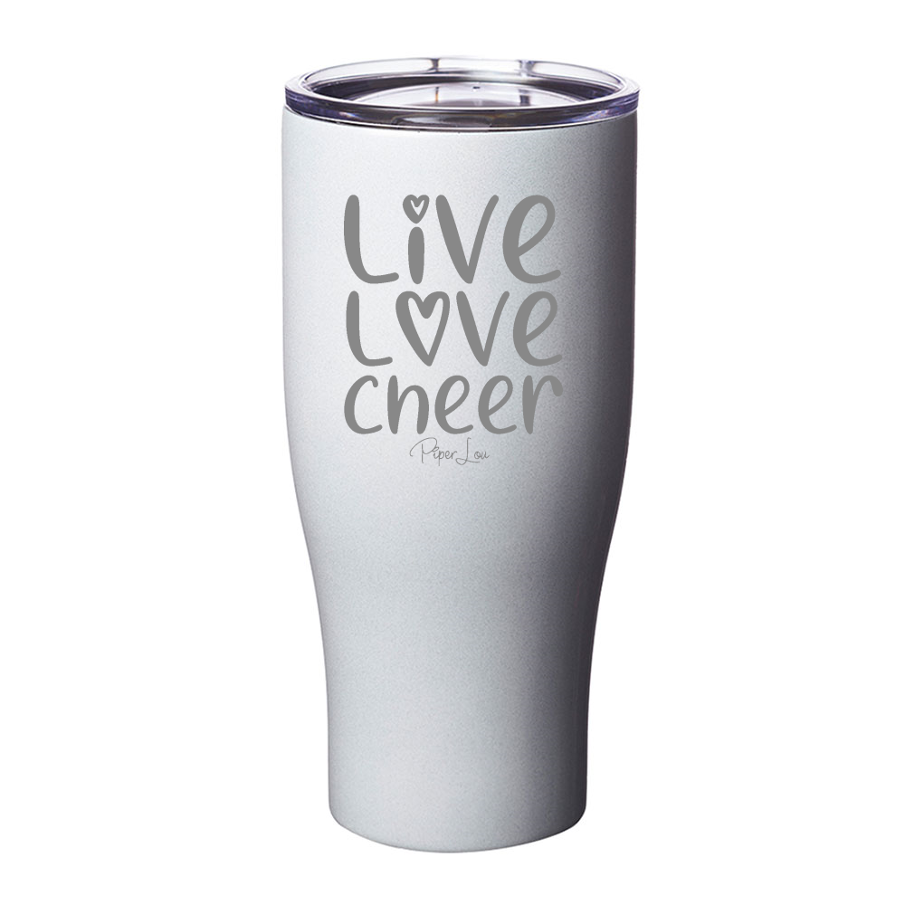 Live Love Cheer Laser Etched Tumbler