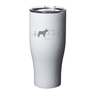 Heartbeat French Bulldog Laser Etched Tumbler