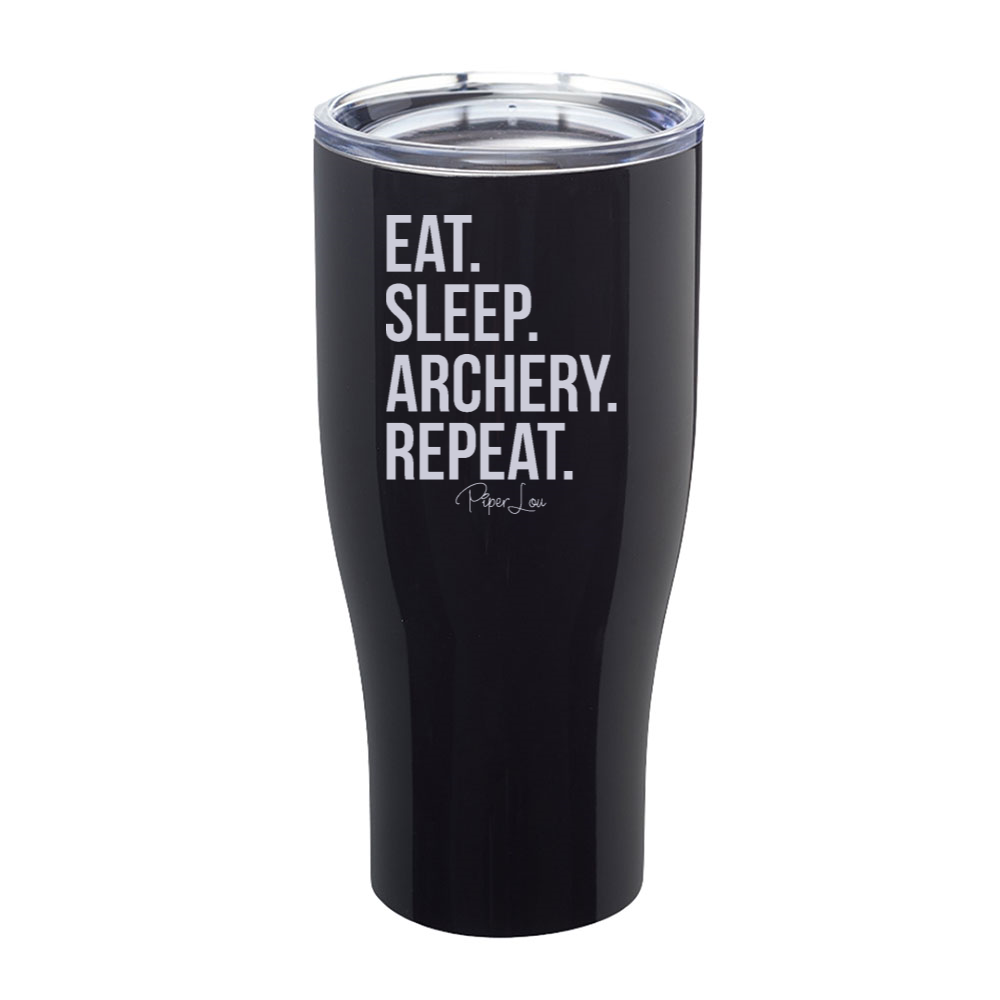 Eat Sleep Archery Repeat Laser Etched Tumbler