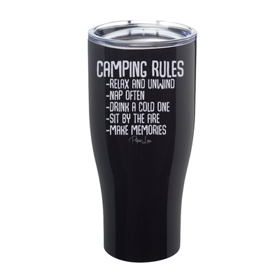 Camping Rules Laser Etched Tumbler