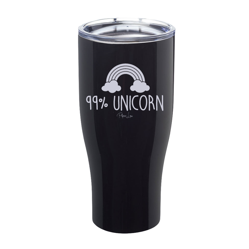 99 Percent Unicorn Laser Etched Tumbler