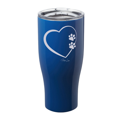 Paw Heart Laser Etched Tumbler