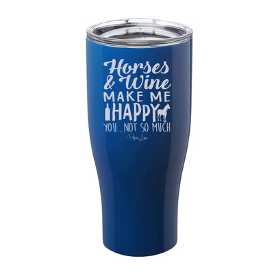 Horses And Wine Laser Etched Tumbler