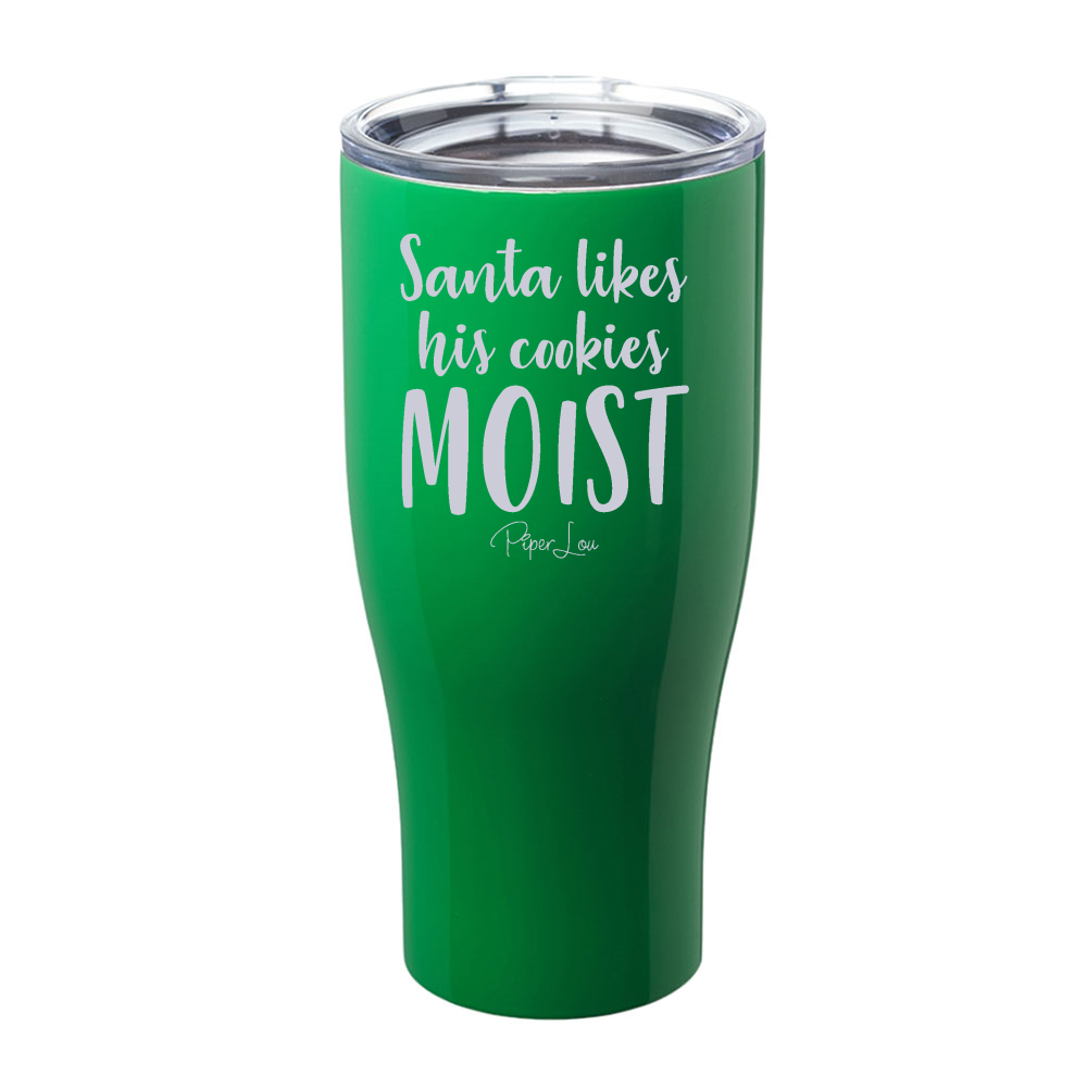 Santa Likes His Cookies Moist Laser Etched Tumbler