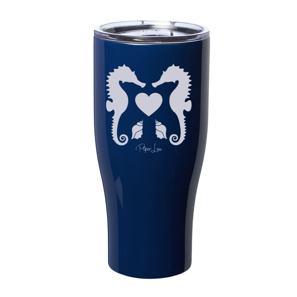 Seahorse Heart Laser Etched Tumbler