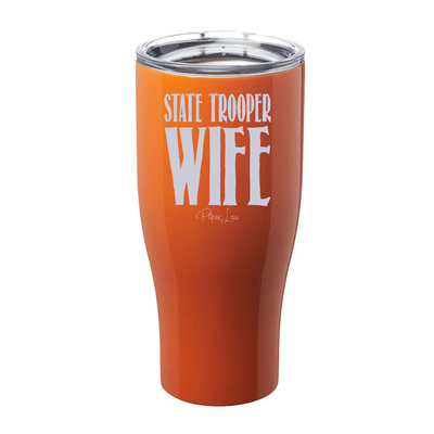 State Trooper Wife Laser Etched Tumbler