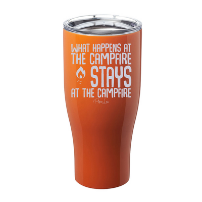 What Happens At The Campfire Laser Etched Tumbler
