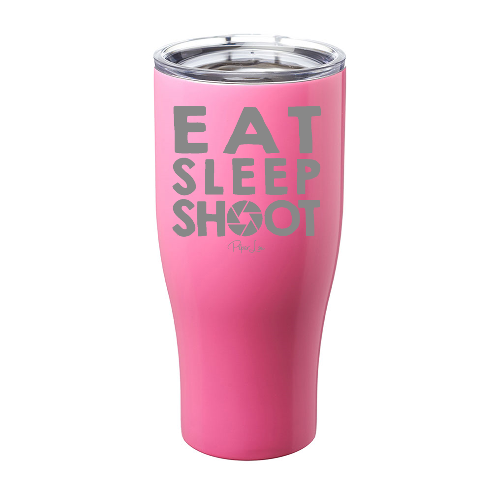 Eat Sleep Shoot Laser Etched Tumbler
