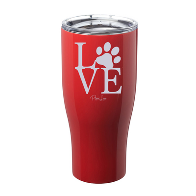 LOVE Paw Print Laser Etched Tumbler