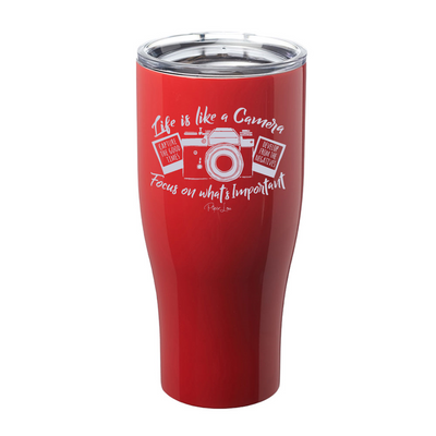 Life Is Like A Camera Laser Etched Tumbler