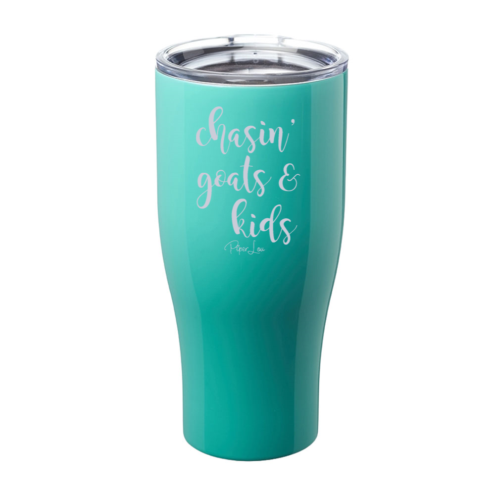 Chasin' Goats and Kids Laser Etched Tumbler