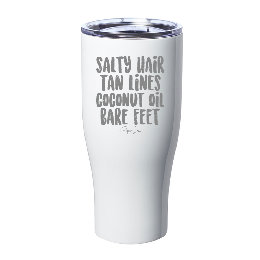 Salty Hair Tan Lines Laser Etched Tumbler