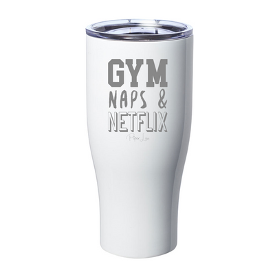Gym Naps Netflix Laser Etched Tumbler