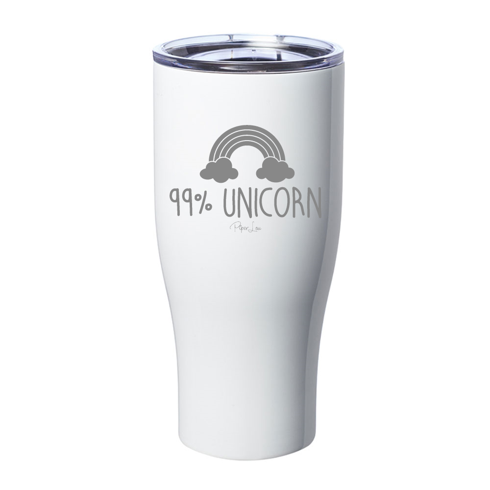 99 Percent Unicorn Laser Etched Tumbler