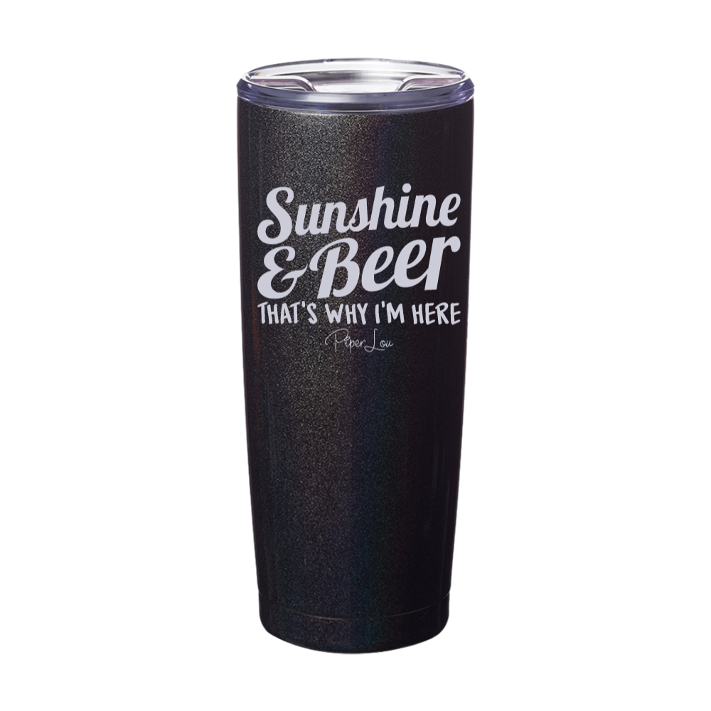 Sunshine And Beer Laser Etched Tumbler