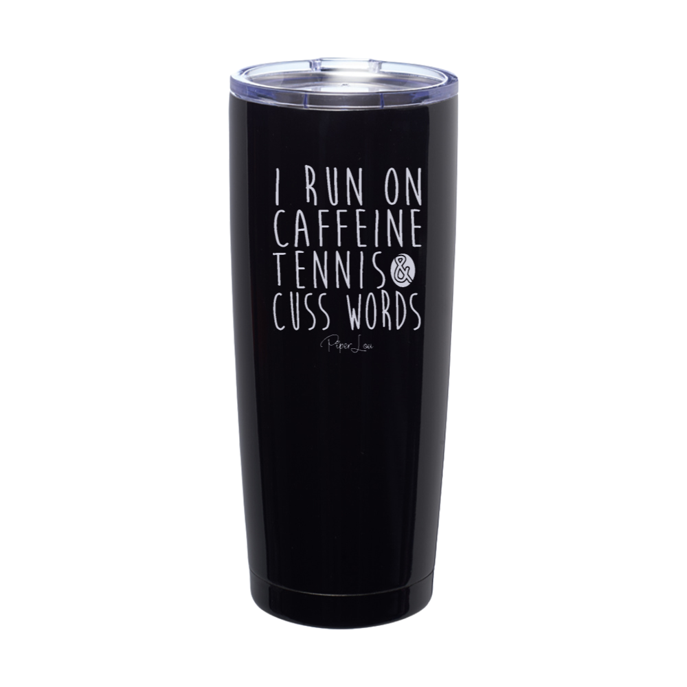 I Run On Tennis Laser Etched Tumbler