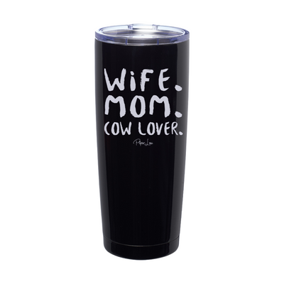 Wife Mom Cow Lover Laser Etched Tumbler