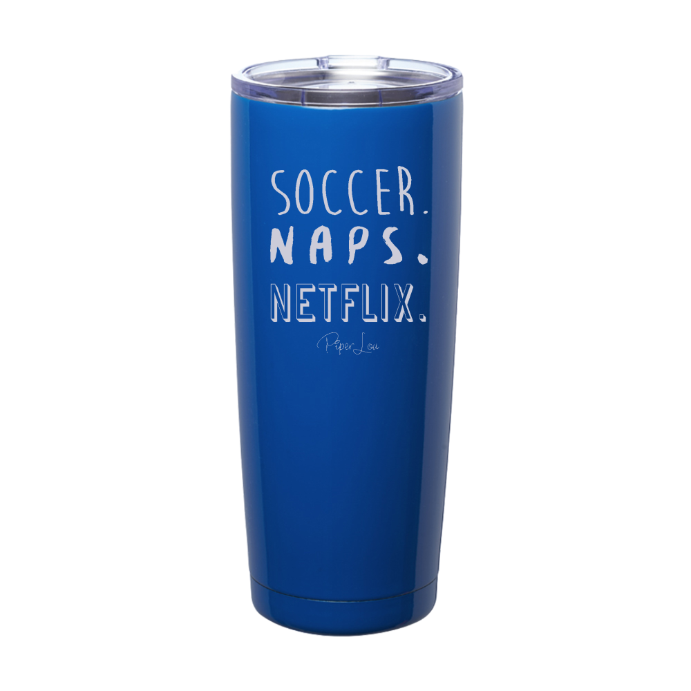 Soccer Naps Netflix Laser Etched Tumbler