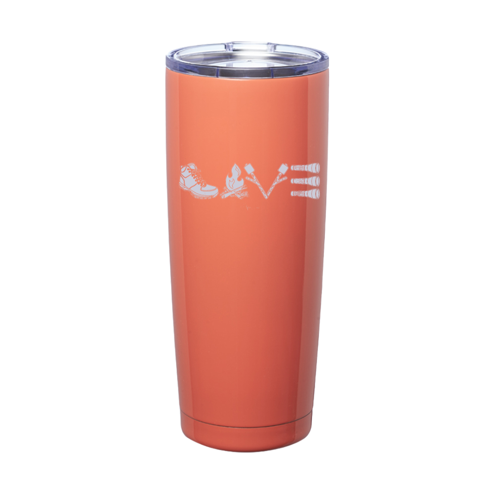 Camping Love Hiking Laser Etched Tumbler