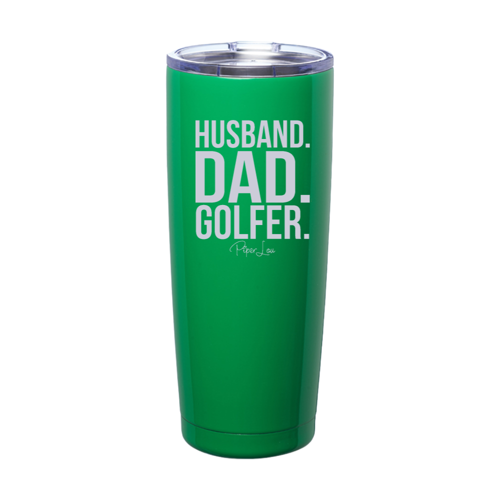 Husband Dad Golfer Laser Etched Tumbler