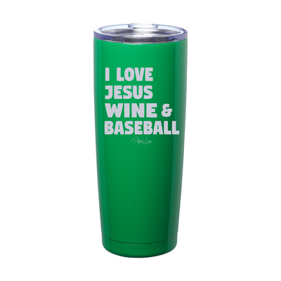 I Love Jesus Wine And Baseball
