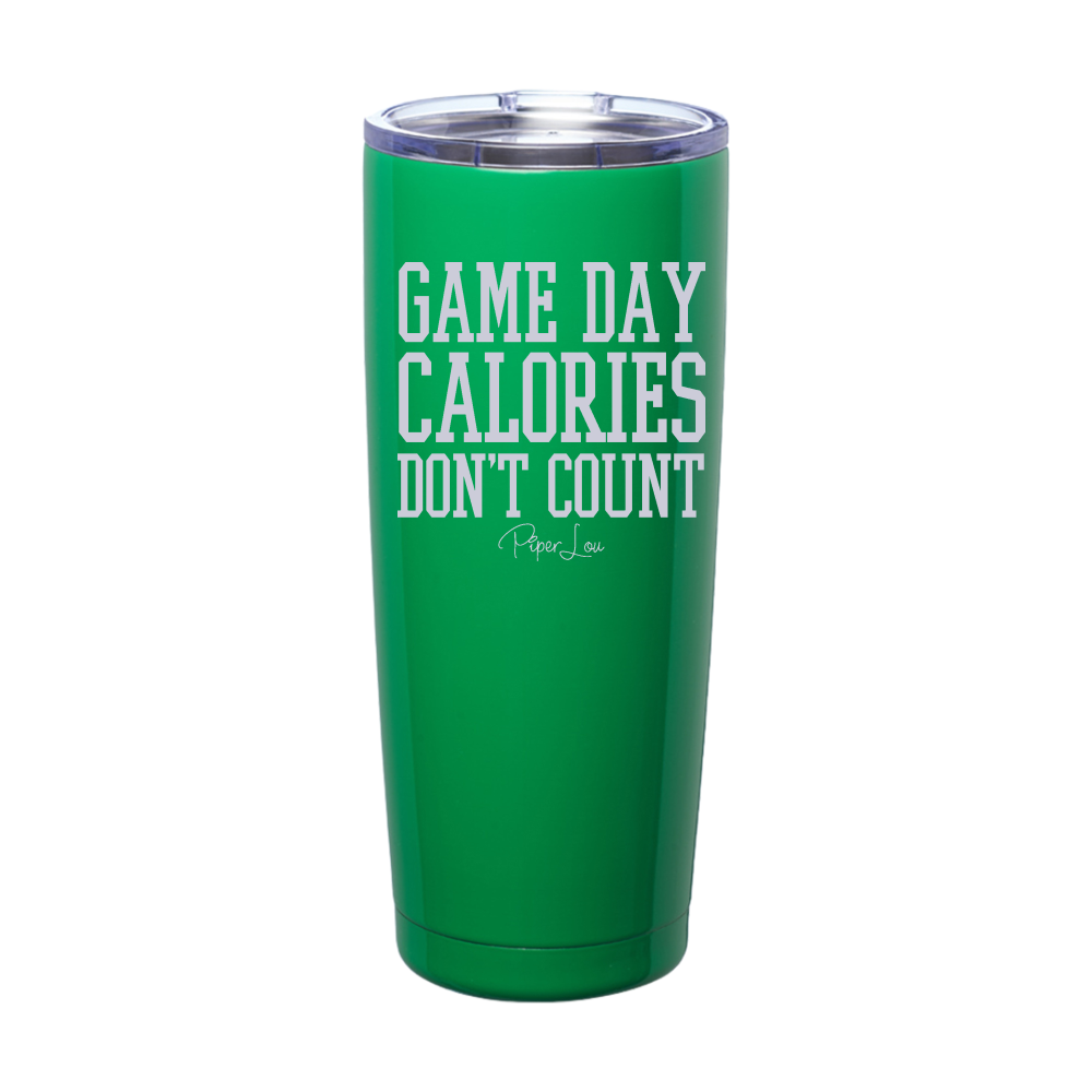 Game Day Calories Don't Count Laser Etched Tumbler