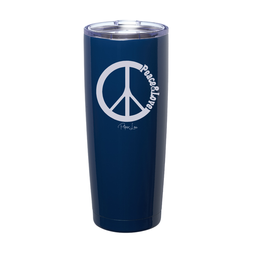 Peace And Love Laser Etched Tumbler