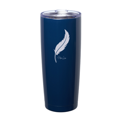 Feather Laser Etched Tumbler