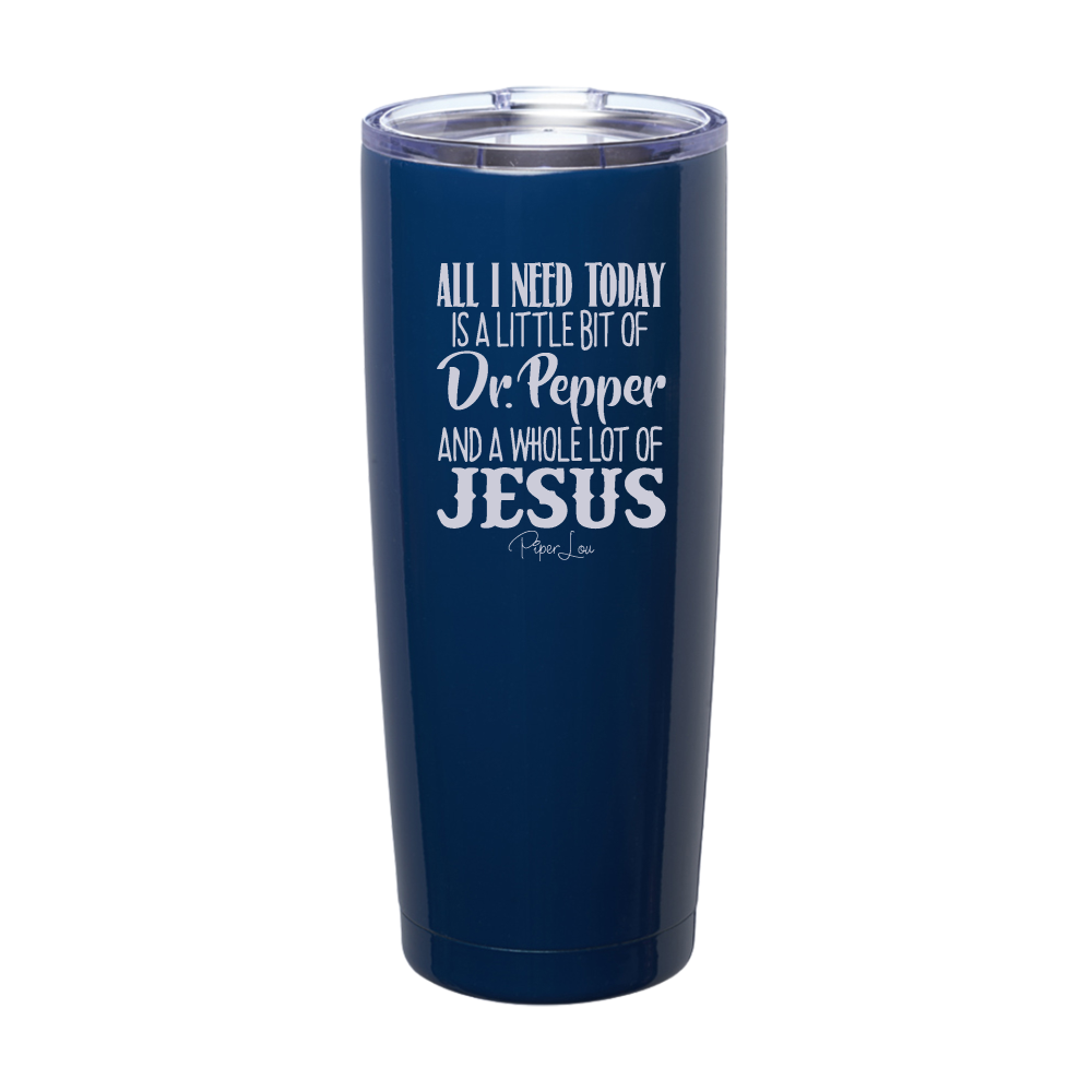 Dr Pepper on silver 20oz Insulated Tumbler
